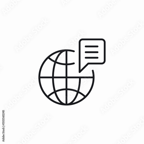 global communications icon sign vector