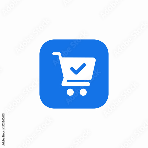 shopping completed icon sign vector