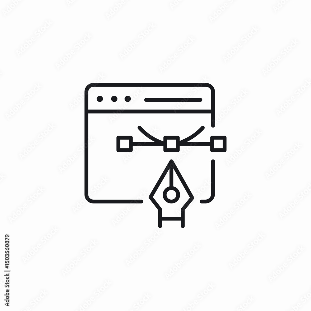 Fototapeta premium web design icon sign vector
