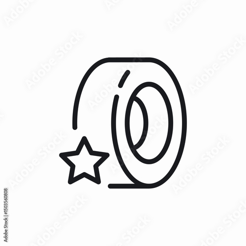 tire star icon sign vector