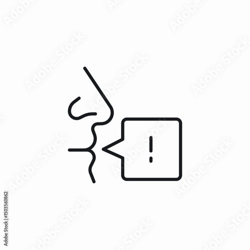 warning speech icon sign vector