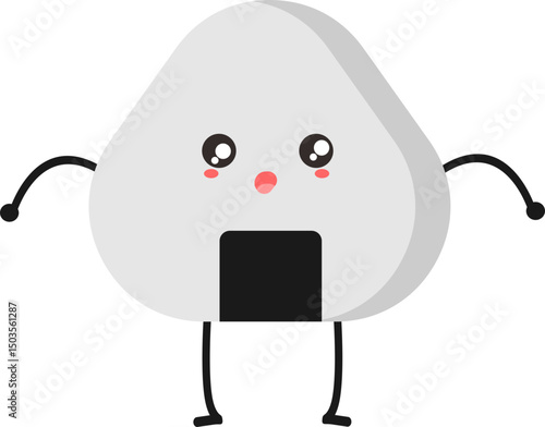 illustration hand drawn various cute kawaii sushi