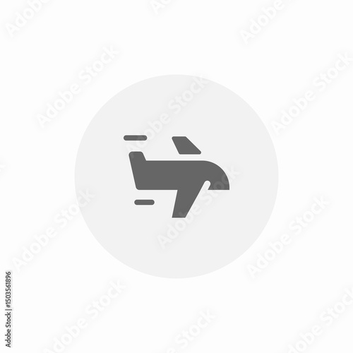 fast plane icon sign vector