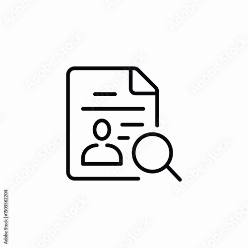 personal records search icon sign vector