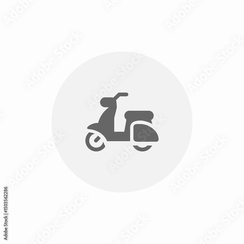 scooter drive icon sign vector
