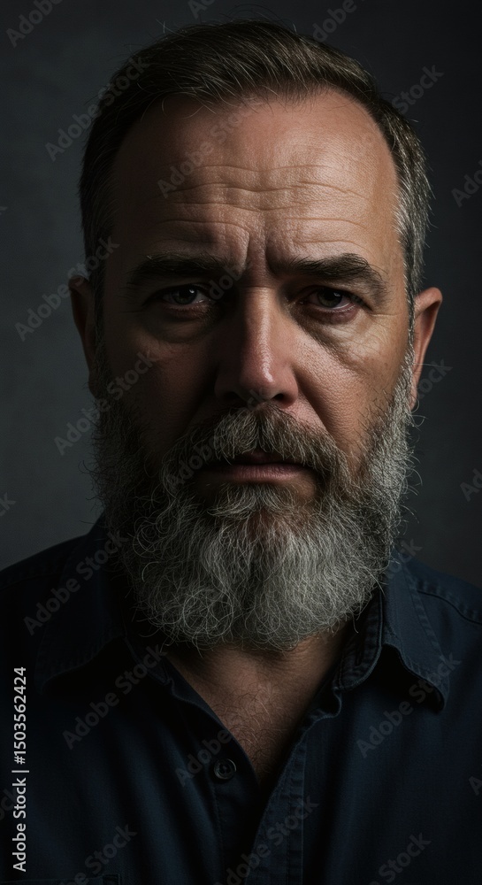 Portrait of a bearded man headshot photography gray hair and beard Portrait of a bearded man headshot photography gray hair and beard
