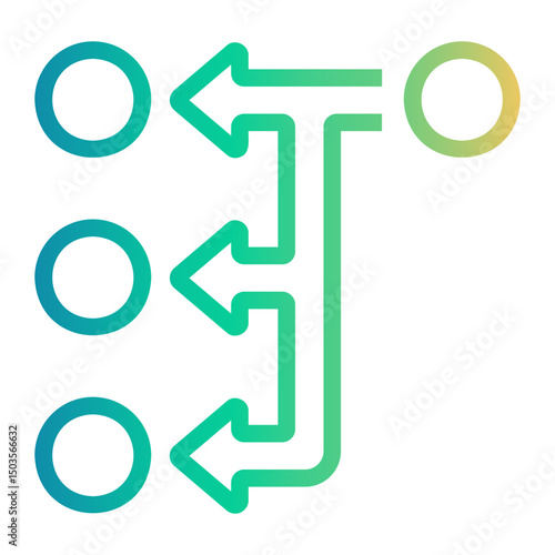 mapping Line Gradient Icon