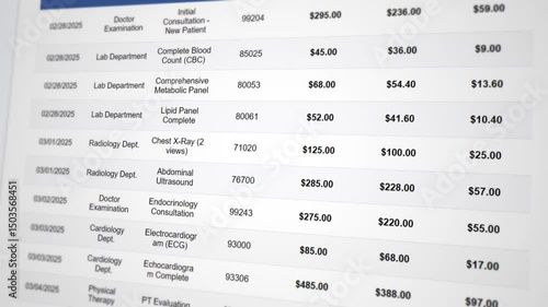 Analyzing medical billing statements: detailed examination of healthcare costs and responsibilities