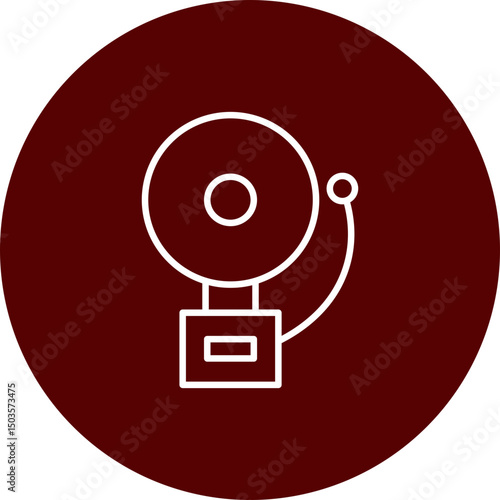 Intruder Alert  Vector Brown Circle Icon Design