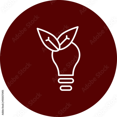Green Energy  Vector Brown Circle Icon Design
