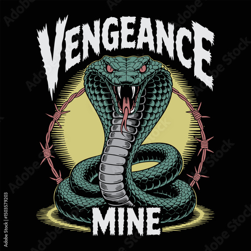 King Cobra Logo Design Illustration