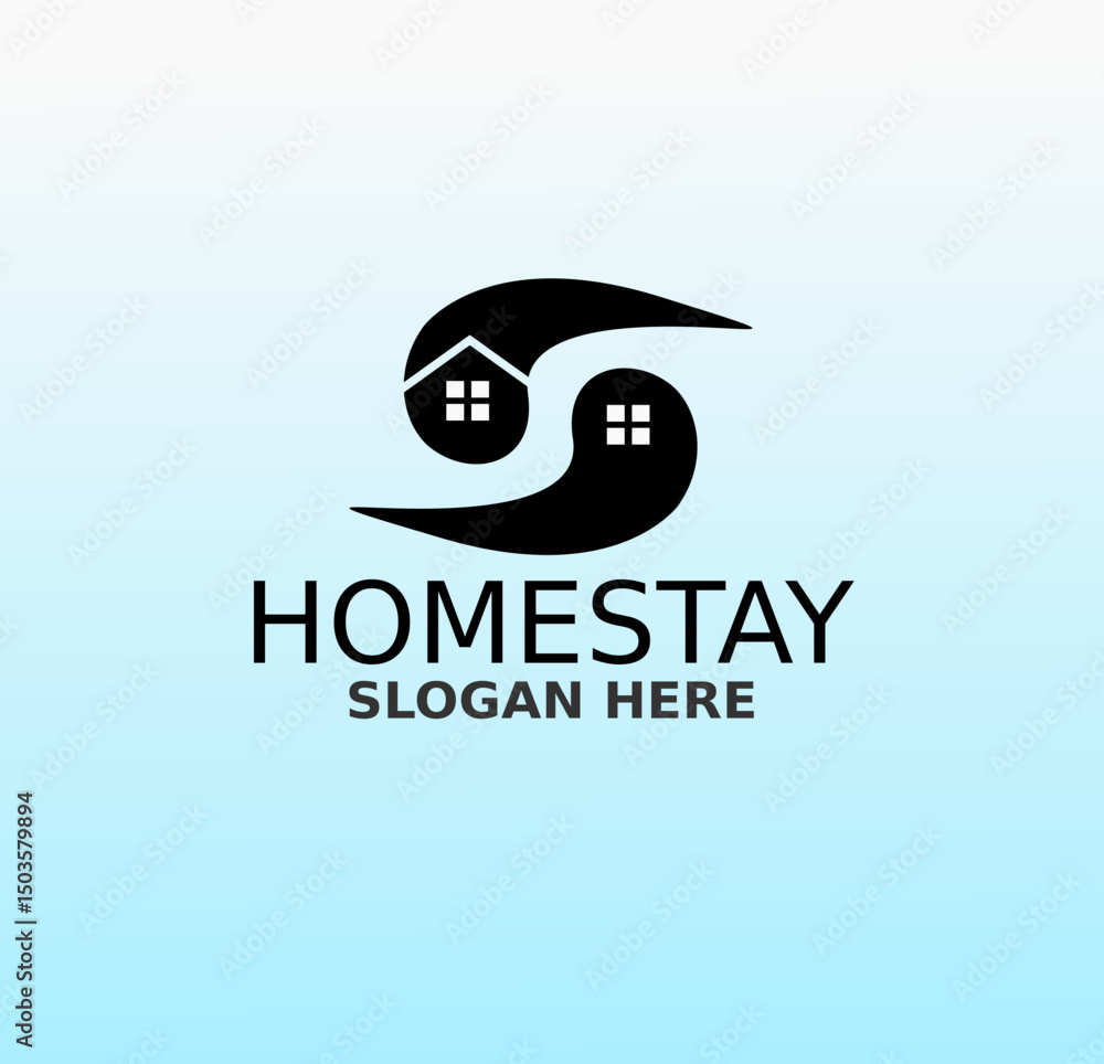 Obraz premium Homestay company logo design