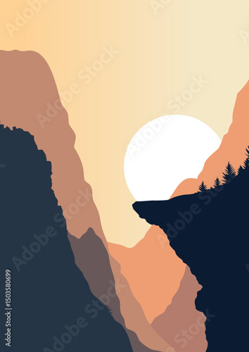Nature, Rocks, Sky, Mountain, Freedom, Growth, Flower, Tree, World, Vector , Artwork