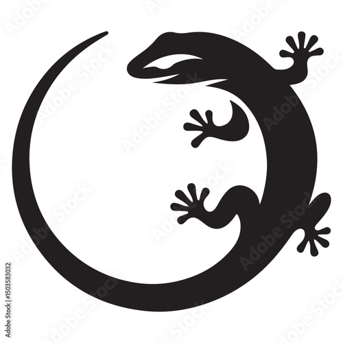Lizard Vector Silhouette Icon