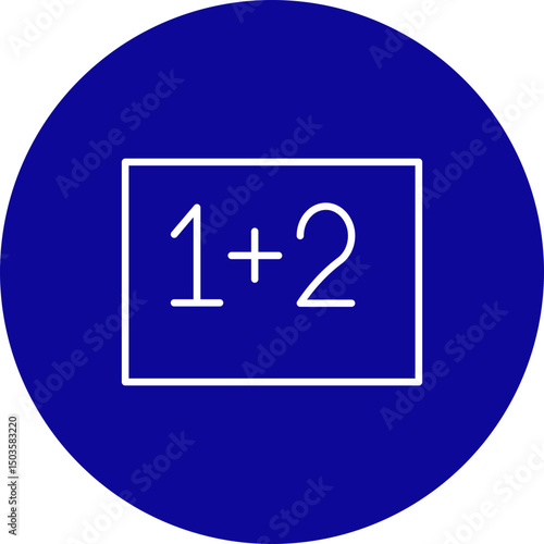 Mathematics Vector Line Blue Circle Icon Design