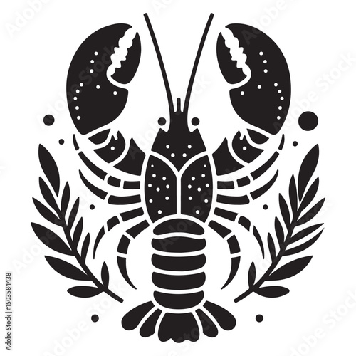 Lobster Vector Silhouette Icon