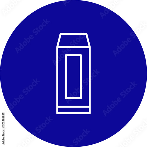 Vape Vector Line Blue Circle Icon Design