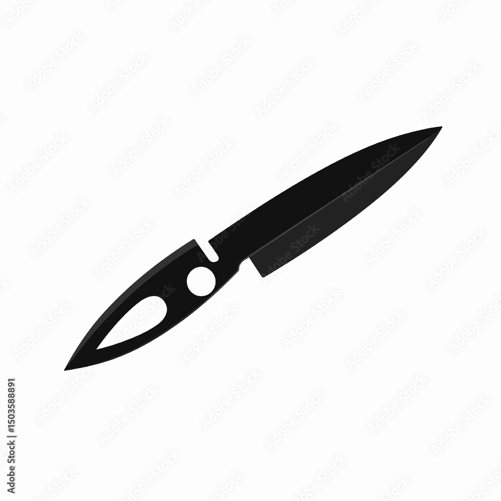 Obraz premium Silhouette of a Juicy Apple A Simple Fruit Illustration