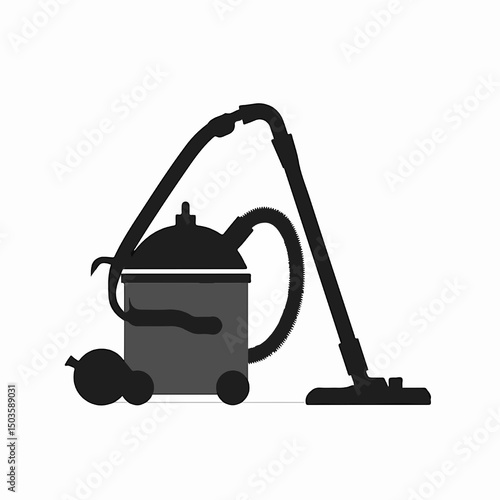 Silhouette of a vacuum cleaner Illustration
