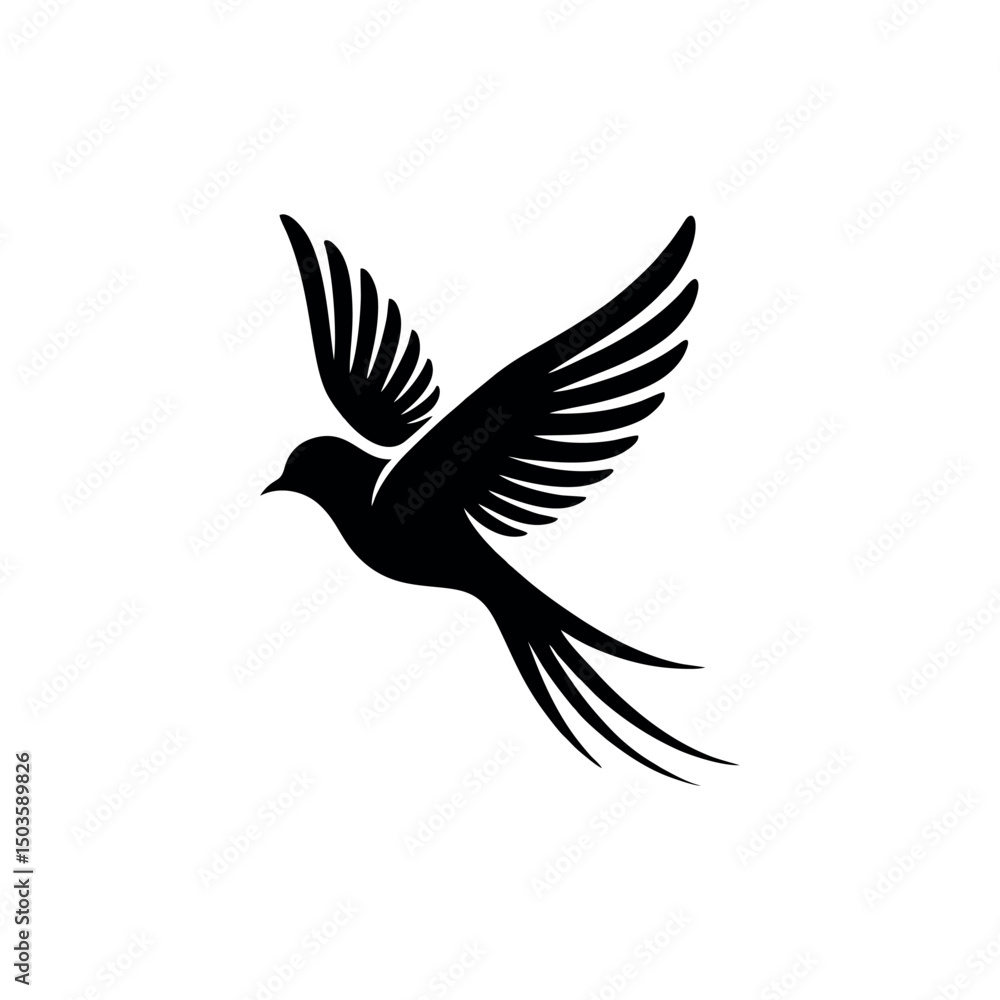 Obraz premium silhouette of a bird in flight