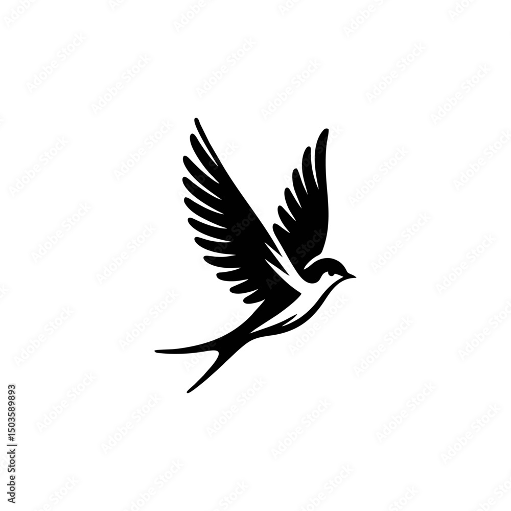 Fototapeta premium silhouette of a bird in flight