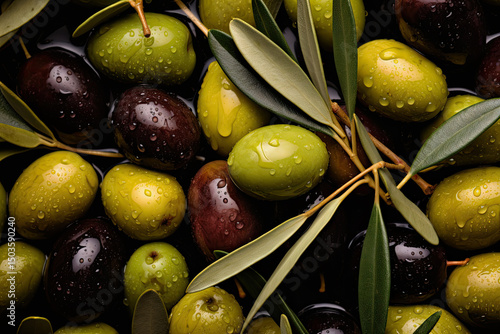 Close up view of olive backgrounds