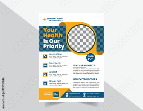 MODERN MEDICAL HEALTH CARE FLYER DESIGN TEMPLATE