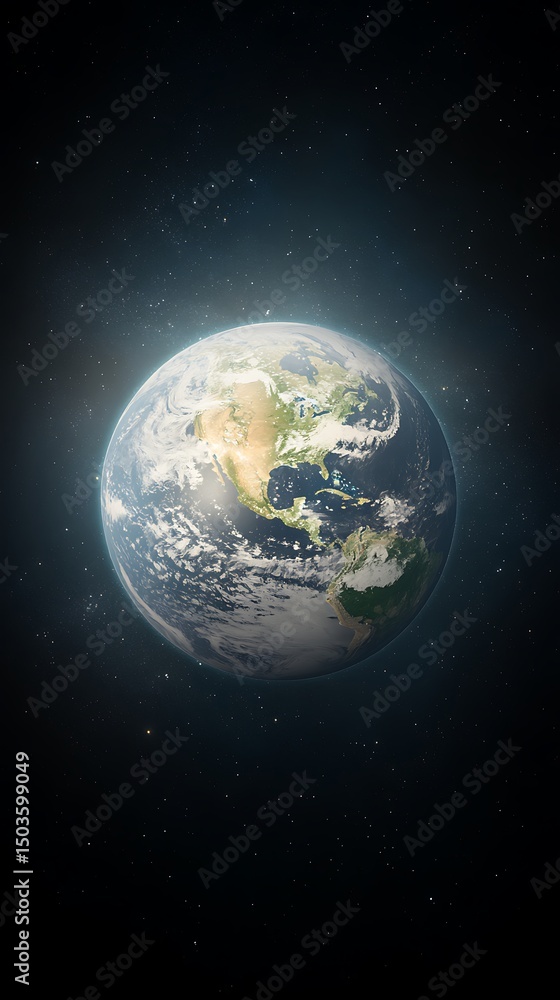 Obraz premium Earth with Space, Planet, and Globe. (1)