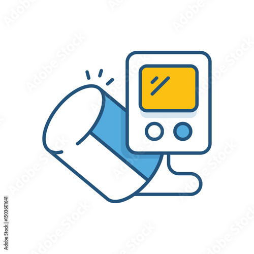 Blood Pressure Monitor vector icon