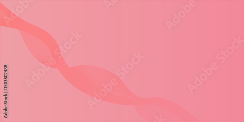 Abstract pink background with hearts ribbons and floral patterns
