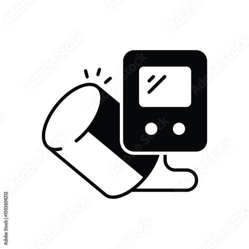 Blood Pressure Monitor vector icon