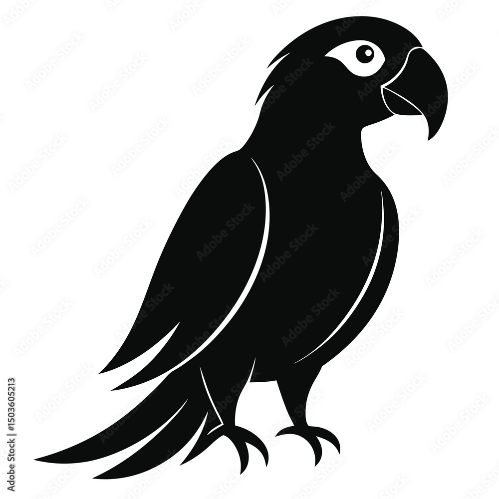 Fototapeta premium Parrot Silhouette Vector