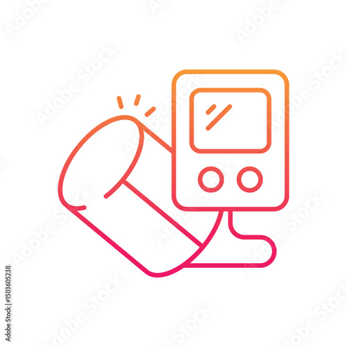 Blood Pressure Monitor vector icon