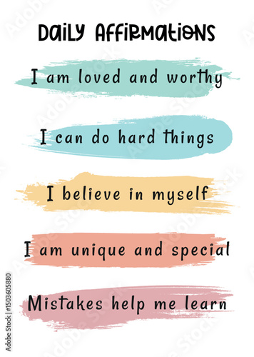 Daily Affirmation Poster, Positive Affirmation, Therapy Office Decor, Mental Health, Calming Corner, School Psychology, Affirmation Gift