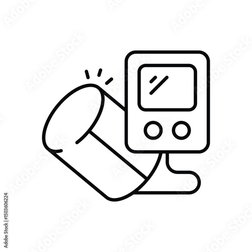 Blood Pressure Monitor vector icon