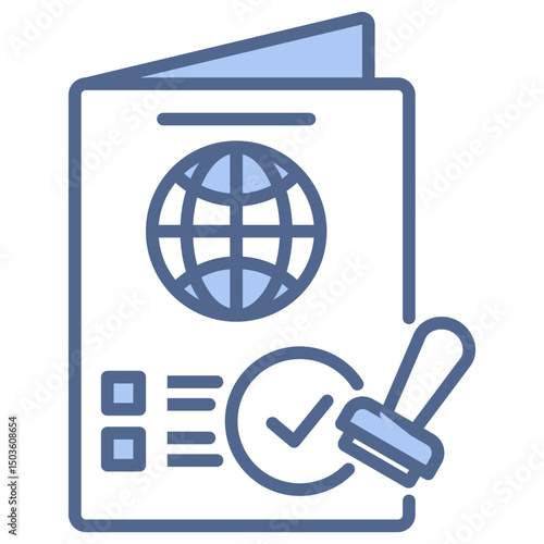 Immigration Blue Icon