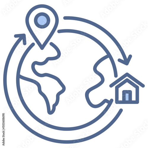 Expatriate Blue Icon