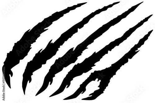 Claw Marks Indicating a Powerful Presence Created by a Creature in a Fierce Environment