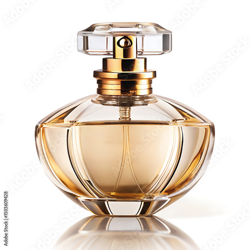 Elegant gold perfume bottle luxury fragrance
