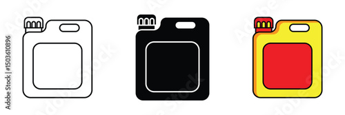 Lubricating oil container icon design with white background. Lubricating oil container illustration icon