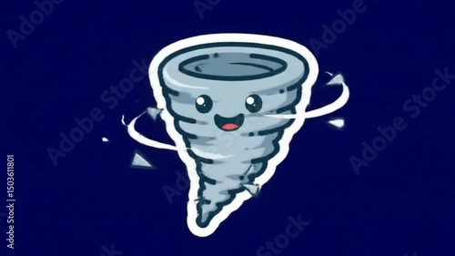 Tornado Pop-Up Weather Icon Animation