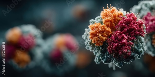 Digital 3D Illustration of a Bispecific Antibody in Action