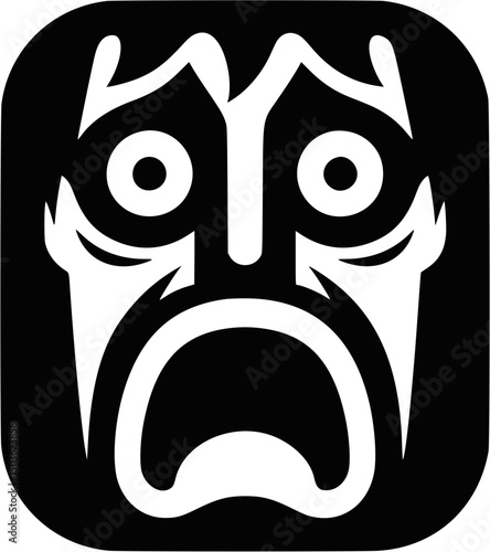 fear face of a man