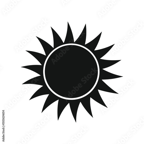 a clean minimalist vector sun simple silhouette.eps