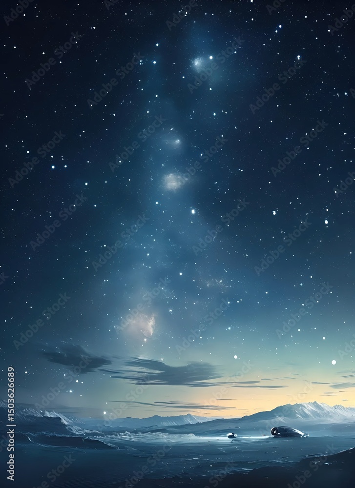 Fototapeta premium Futuristic City Concept with Dynamic Blue Vortex, 3D Curves, and Translucent Water Reflection: Abstract Tech Background for Digital Posters, Data Visualization, and Scientific Presentations