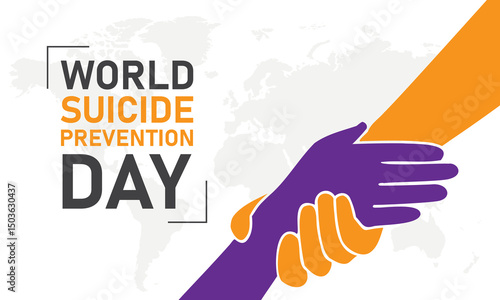 World Suicide Prevention Day September 10 background vector illustration