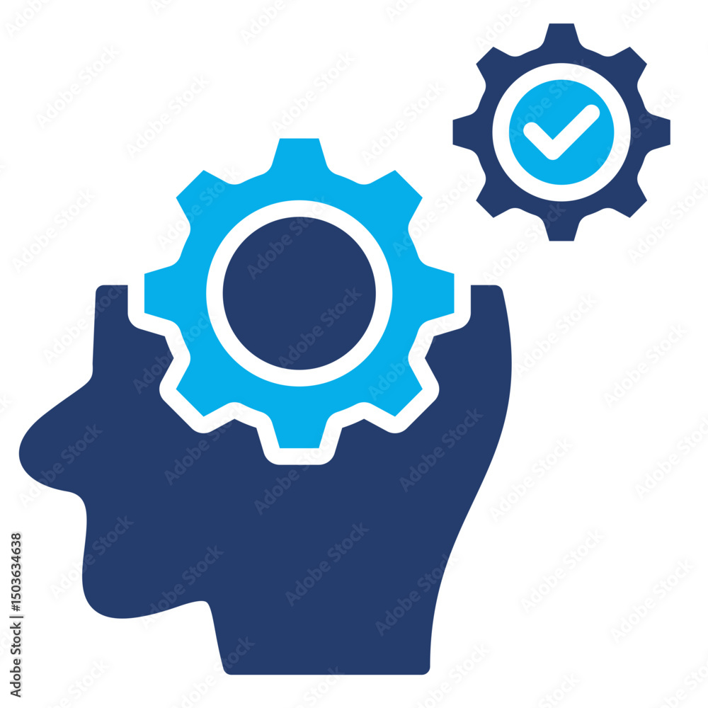 Skills glyph blue color icon Skills glyph blue color icon