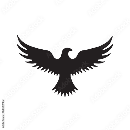 eagle logo vector Bold and clean eagle logo vector, with sharp lines and a strong silhouette 
