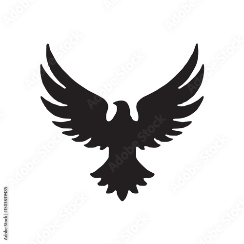 eagle logo vector Bold and clean eagle logo vector, with sharp lines and a strong silhouette 
