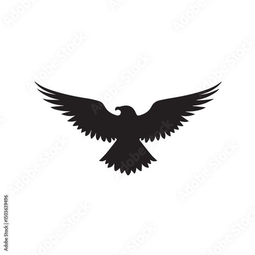 eagle logo vector Bold and clean eagle logo vector, with sharp lines and a strong silhouette 
